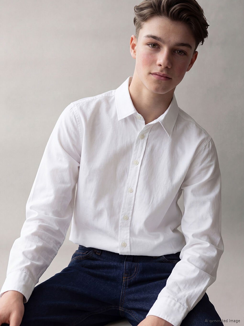 Boys' Long Sleeve Oxford Shirt