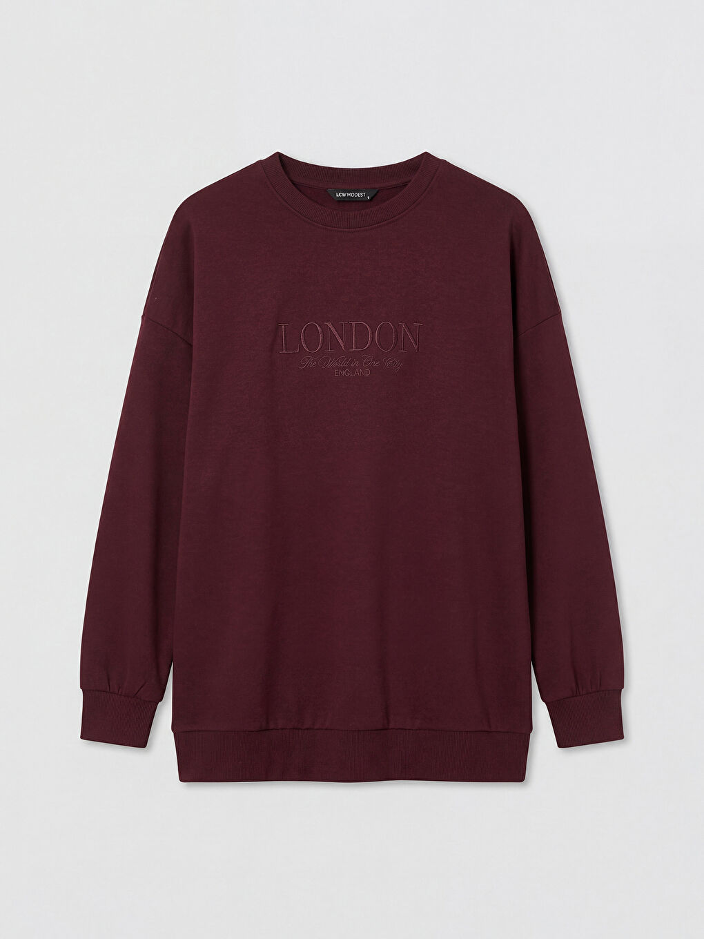 London Embroidered Soft Touch Women's Sweatshirt Tunic-4