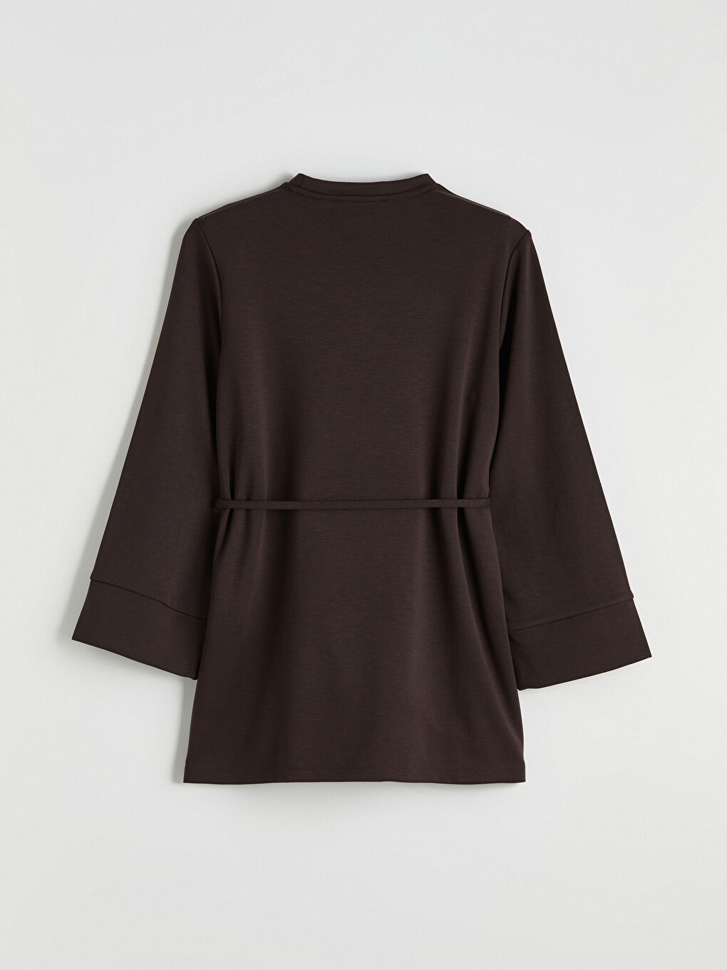 Kahverengi Bisiklet Yaka Kadın Sweatshirt Tunik-6