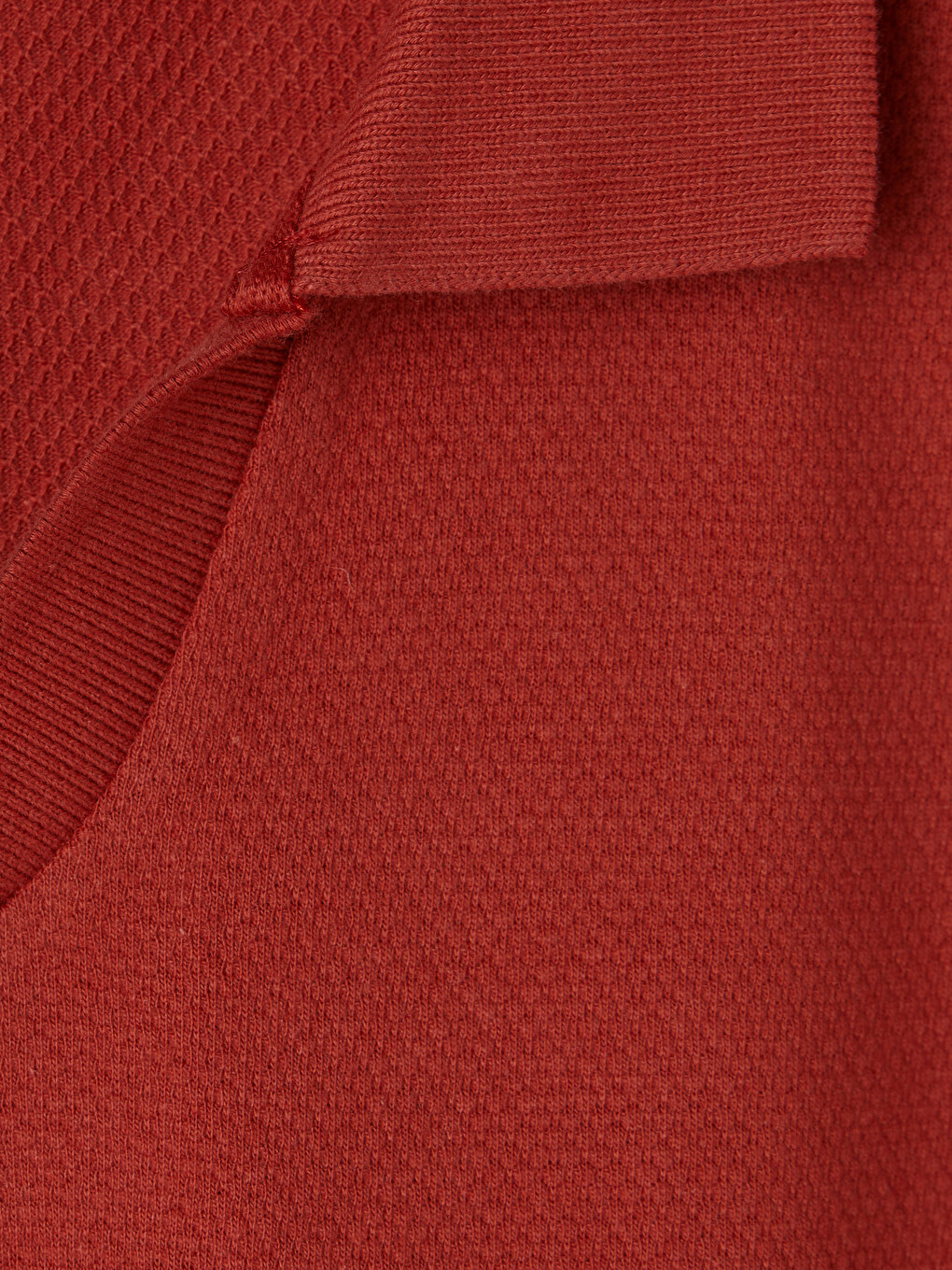 Polo Collar Textured Men's T-shirt-5