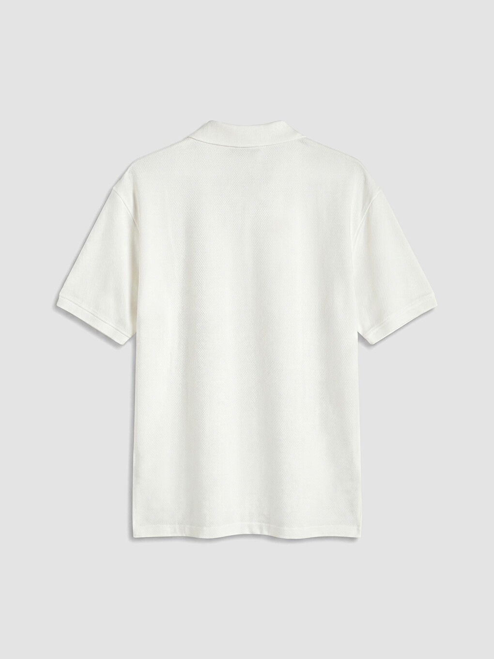 Polo Collar Textured Men's T-shirt-6