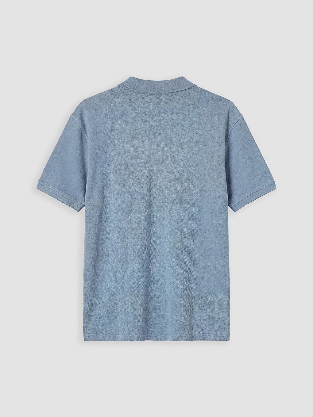 Polo Collar Textured Men's T-shirt-5
