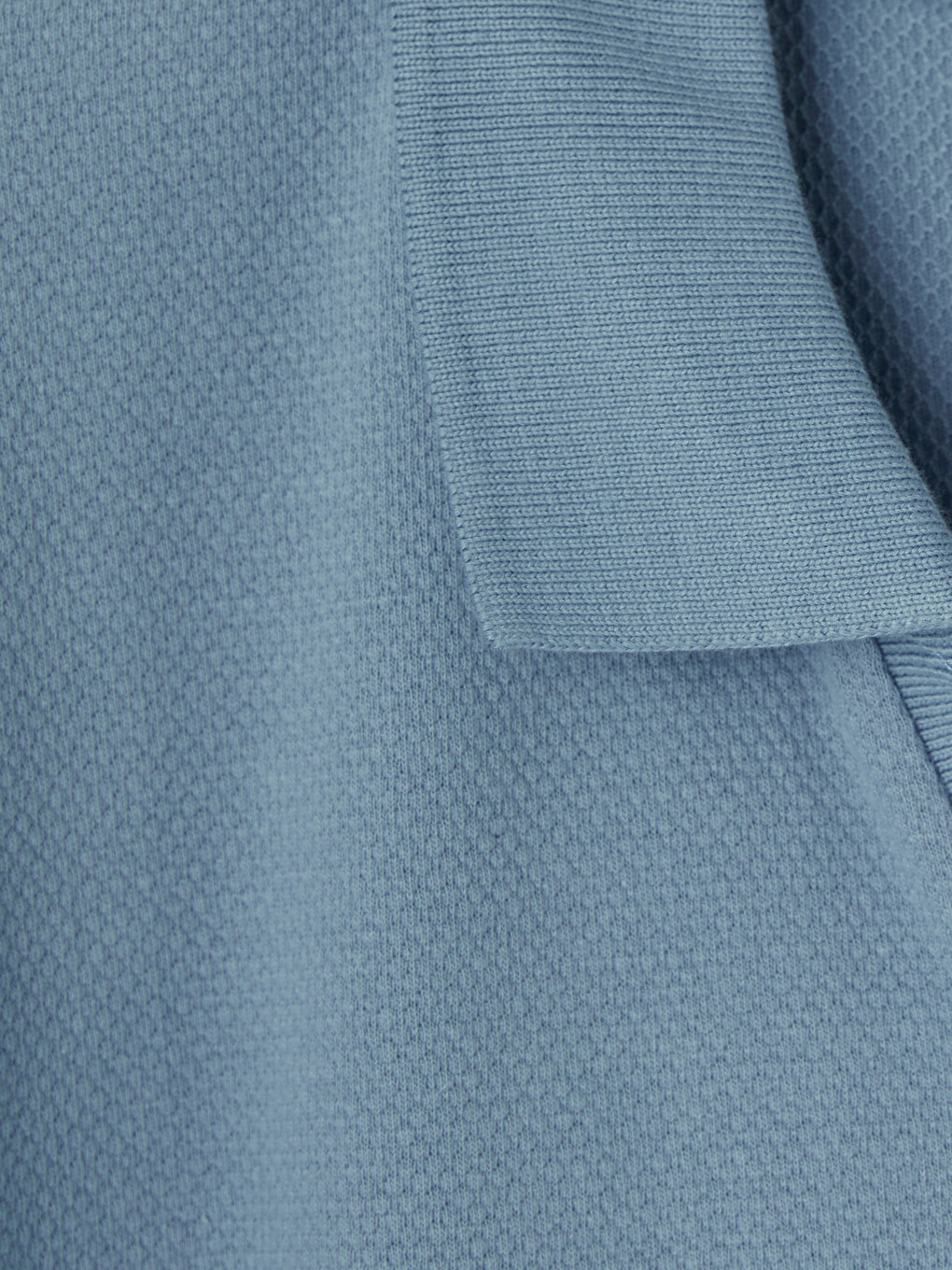 Polo Collar Textured Men's T-shirt-6