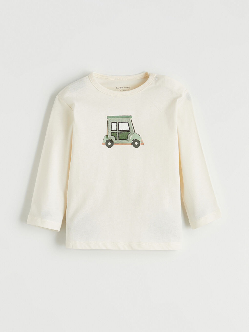 Ekru Nakışlı Erkek Bebek Tişört ve Tayt-1