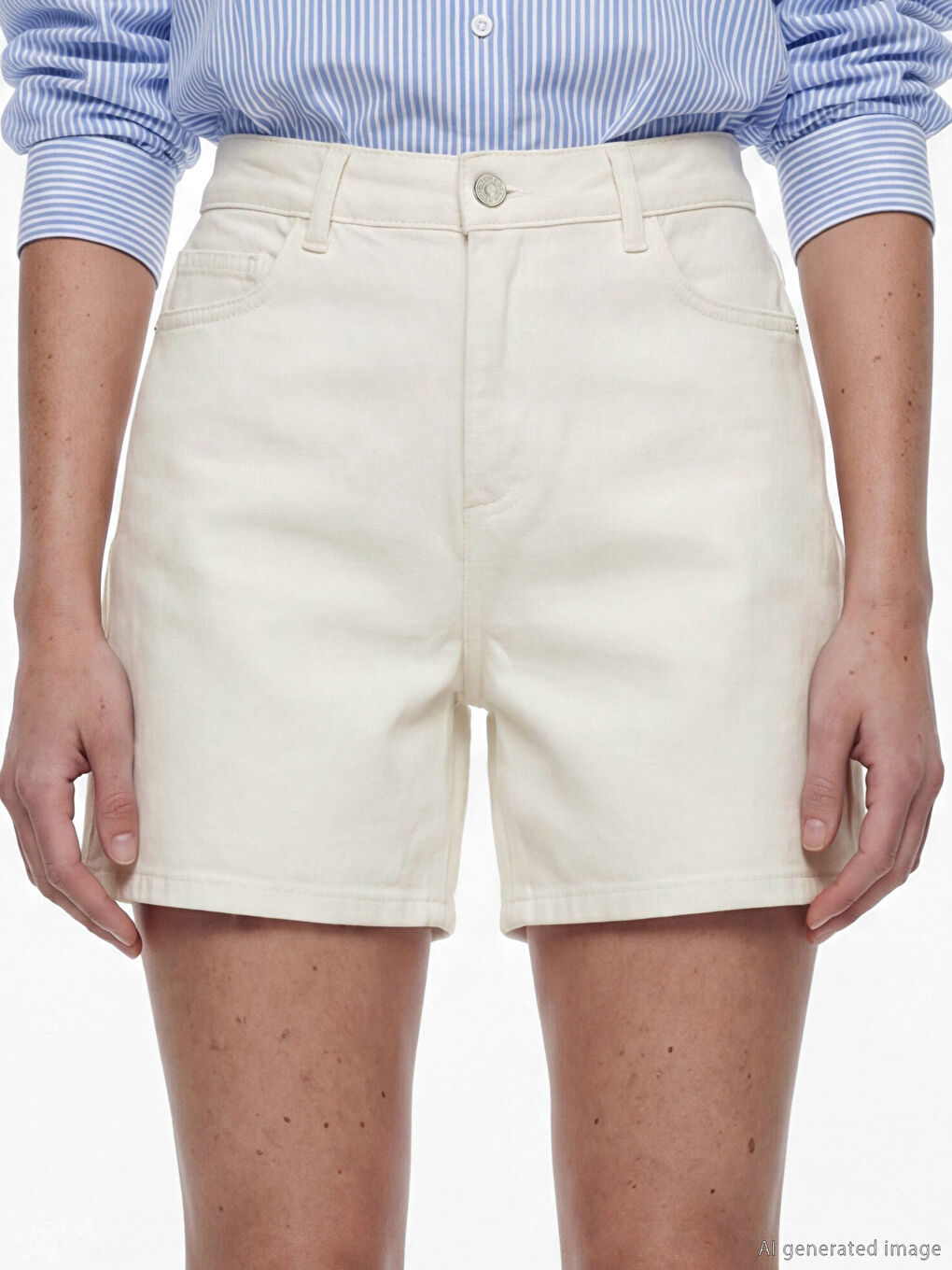Slim Fit Women's Jean Shorts-2