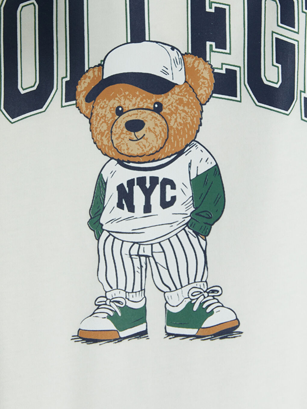 Ekru Baskılı Erkek Çocuk Pijama Üst-2