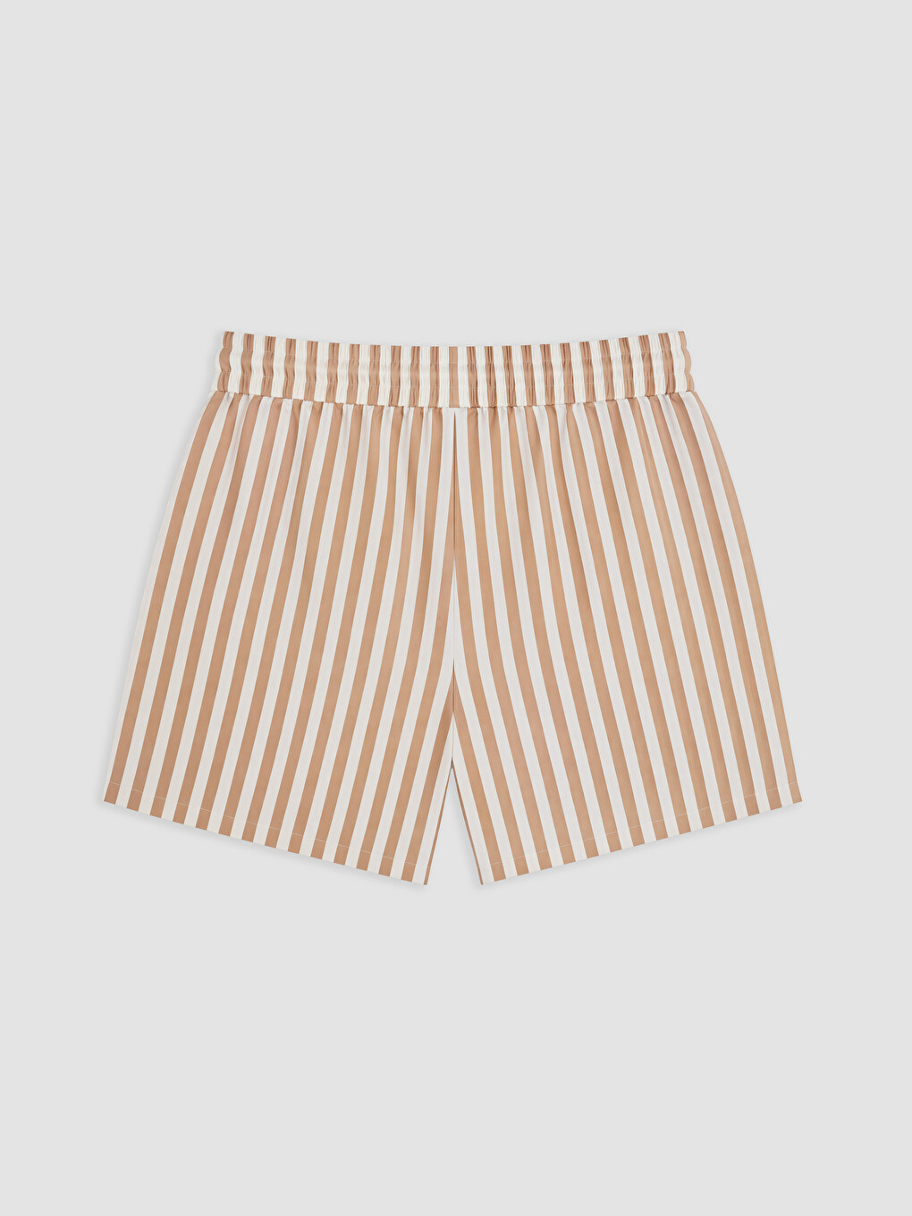 Elastic Waist Striped Poplin Women's Shorts-1