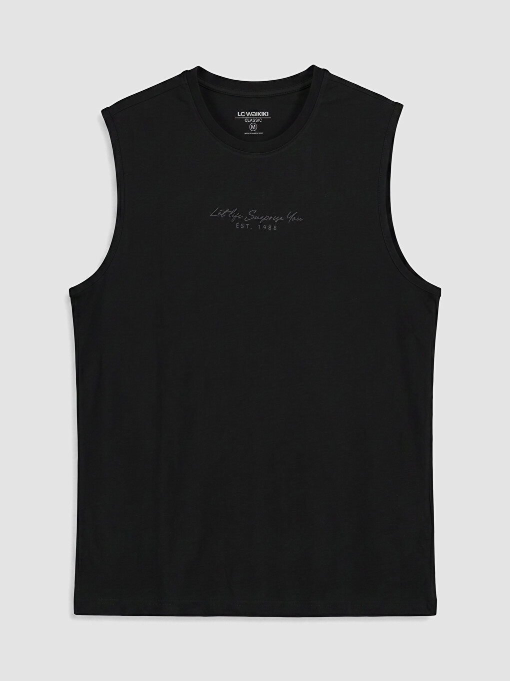 Crew Neck Printed Men's Sleeveless T-Shirt-3