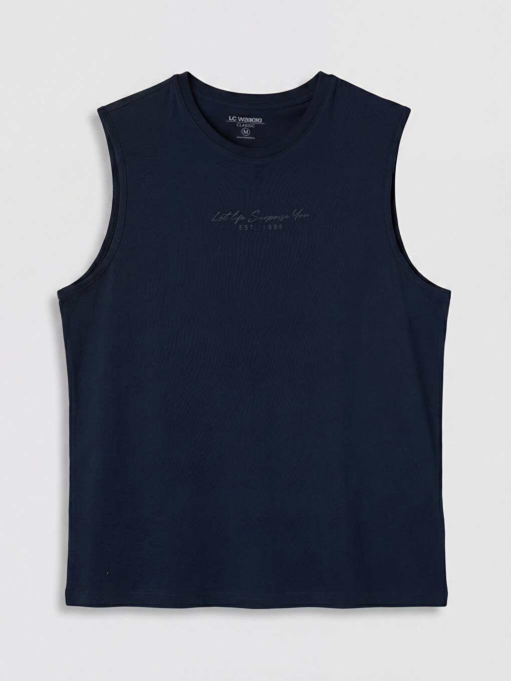 Crew Neck Printed Men's Sleeveless T-Shirt-4