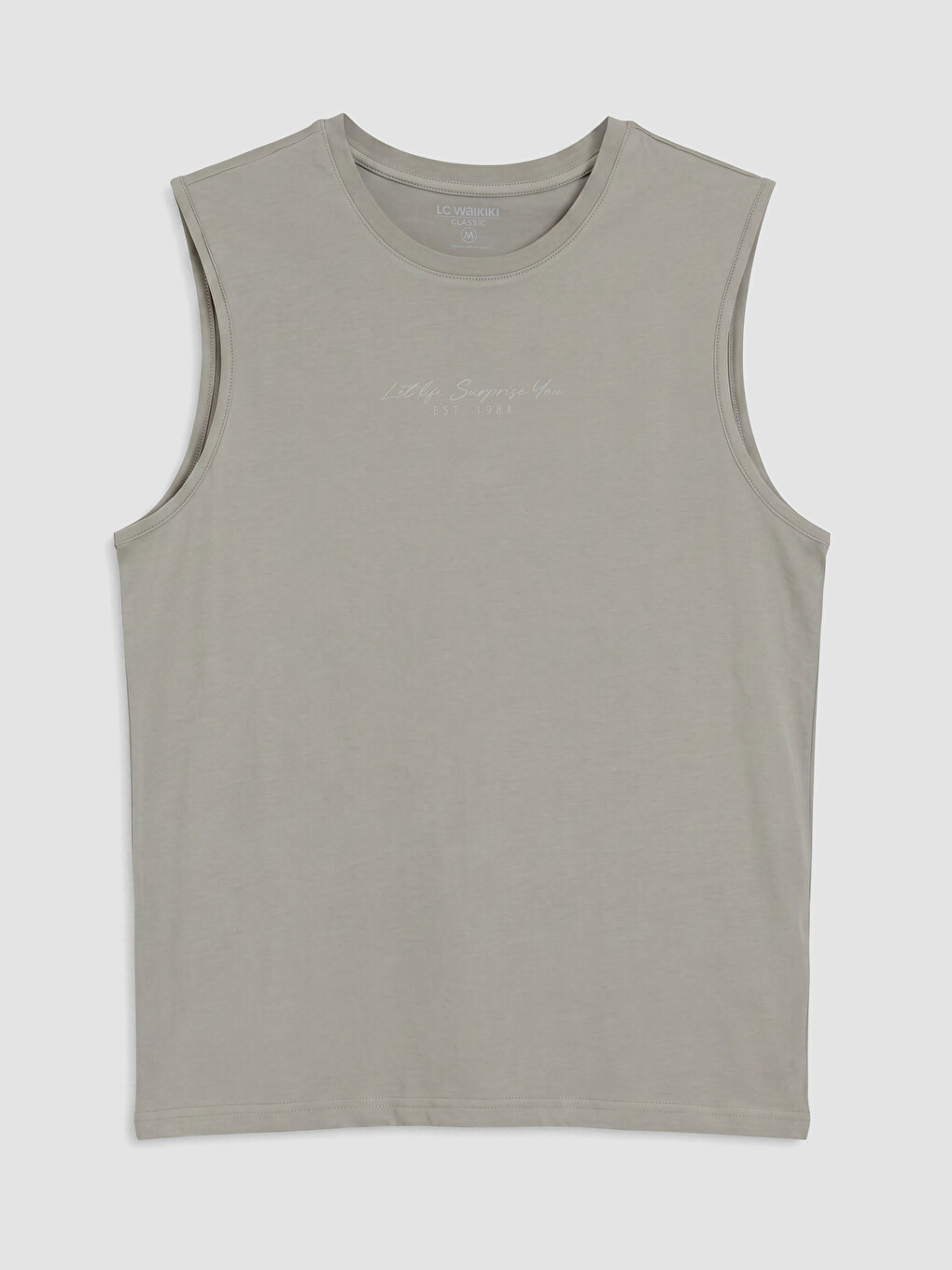 Crew Neck Printed Men's Sleeveless T-Shirt-3