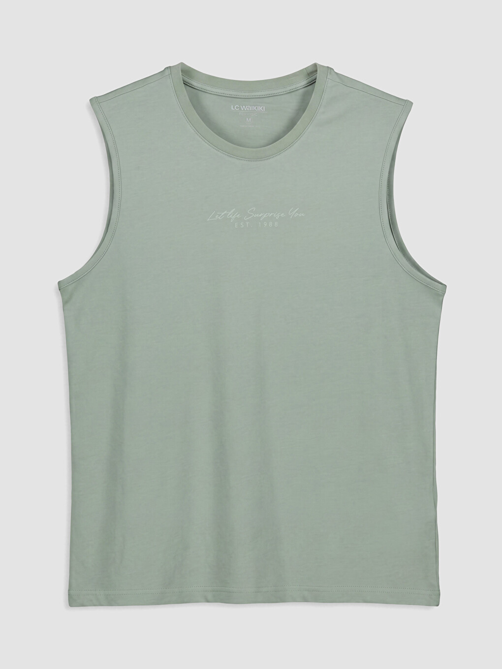 Crew Neck Printed Men's Sleeveless T-Shirt