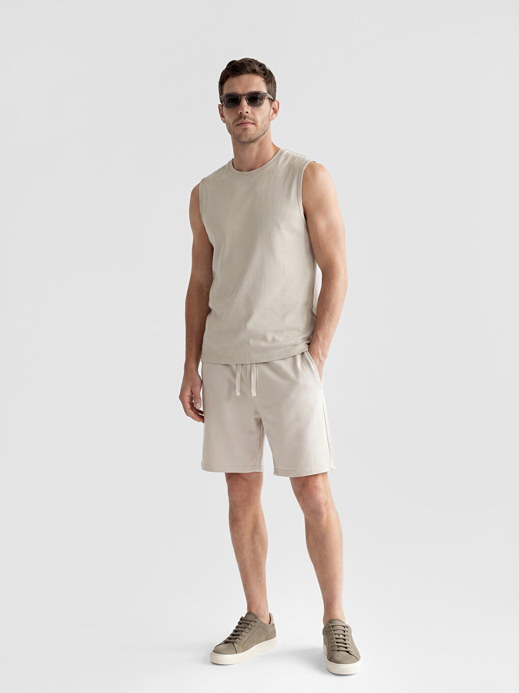 Crew Neck Printed Men's Sleeveless T-Shirt-1