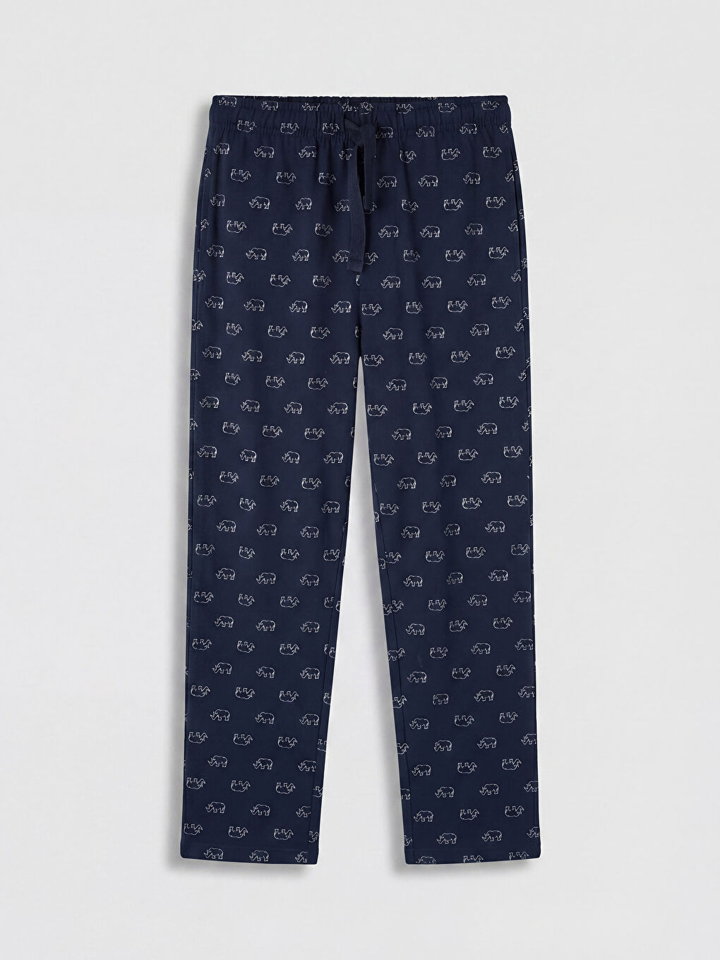 Lacivert Regular Fit Desenli Erkek Pijama Altı