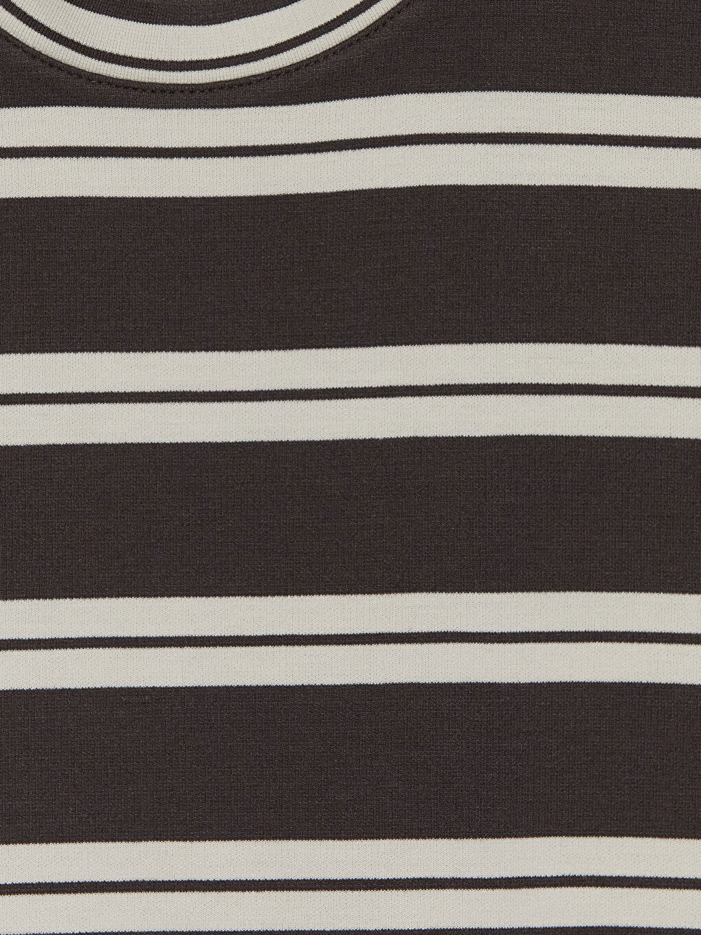 Kahverengi Bisiklet Yaka Çizgili Erkek Tişört-2
