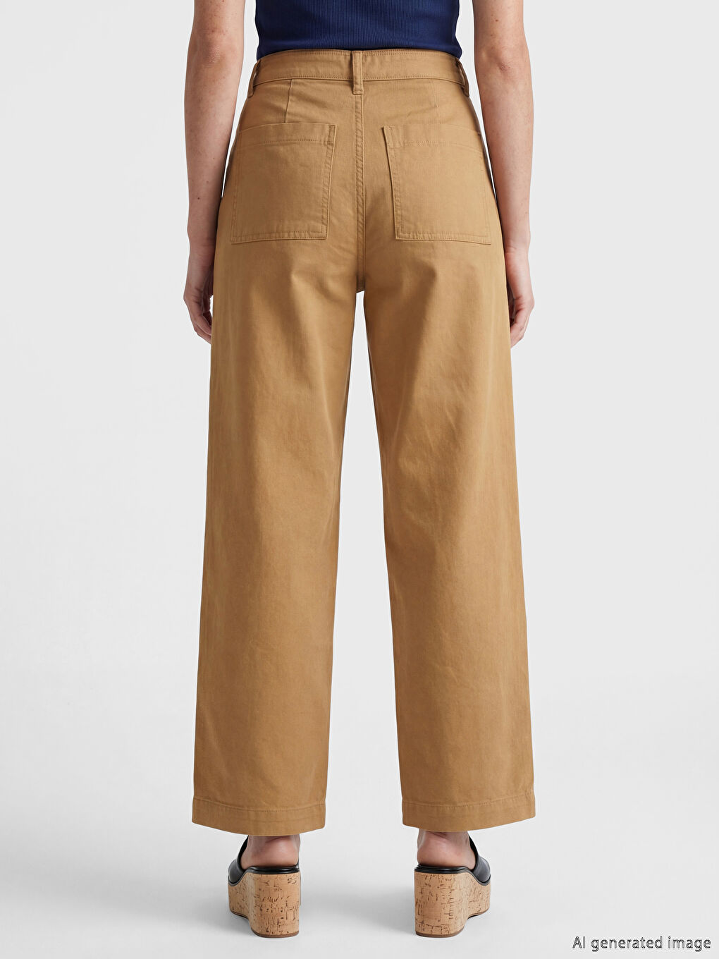 Blugi Barrel Fit cu Curea pentru Femei-3