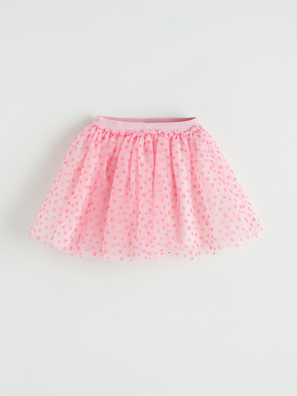 Pembe Desenli Kız Çocuk Tütü Etek-1