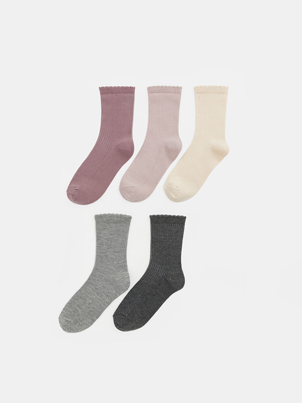 Lila Kadın Soket Çorap 5'li