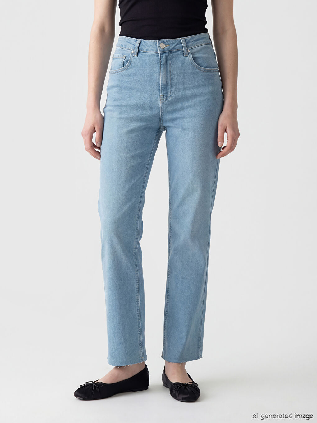 Straight Fit Women's Jeans-1