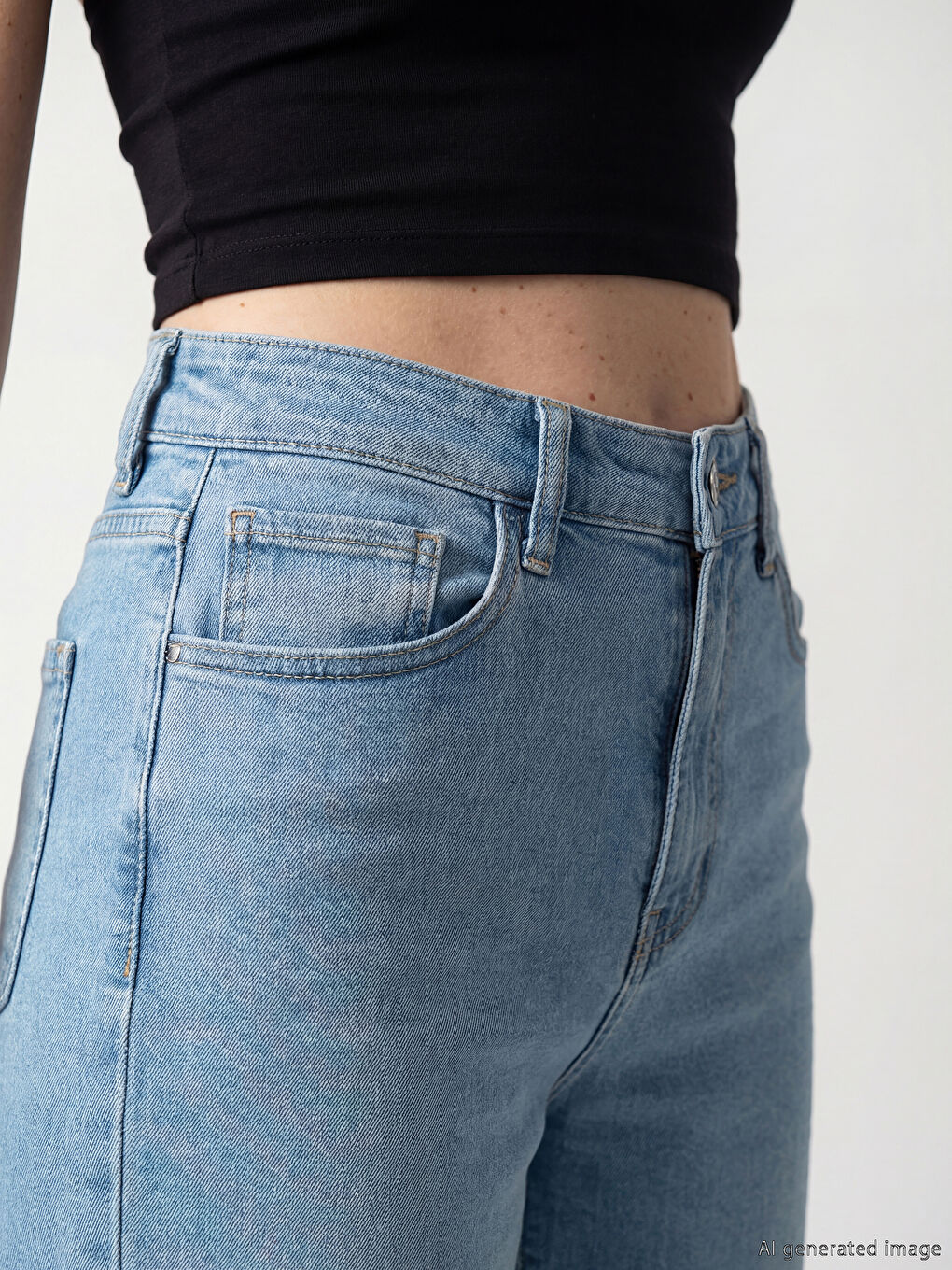 Straight Fit Women's Jeans-2