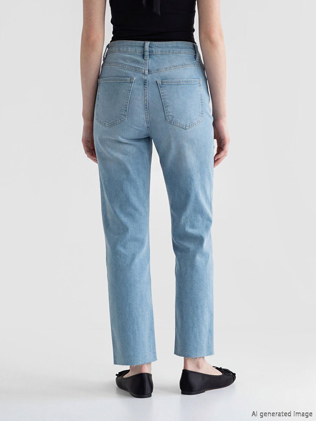 Straight Fit Women's Jeans-3