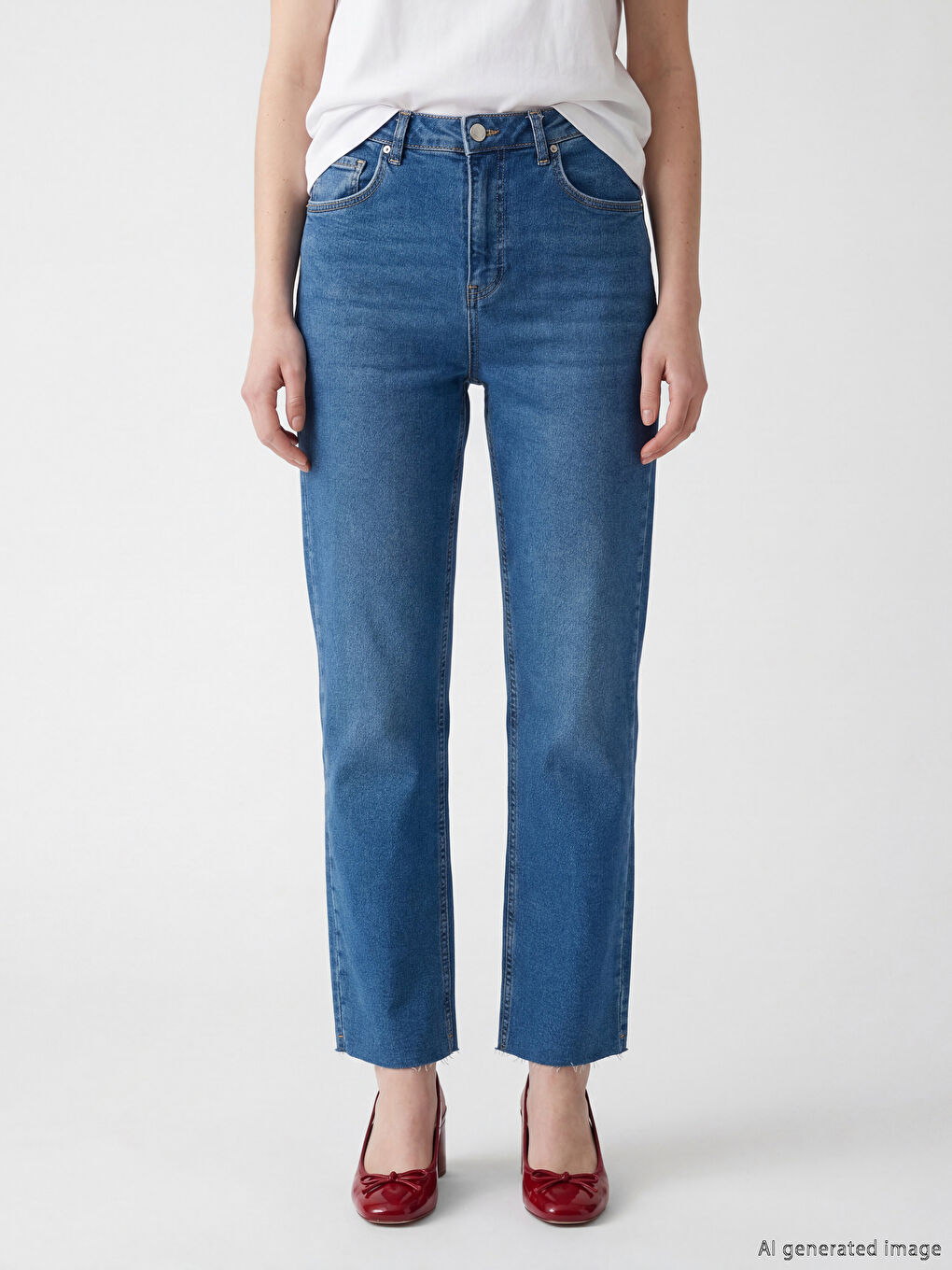 Straight Fit Women's Jeans-1