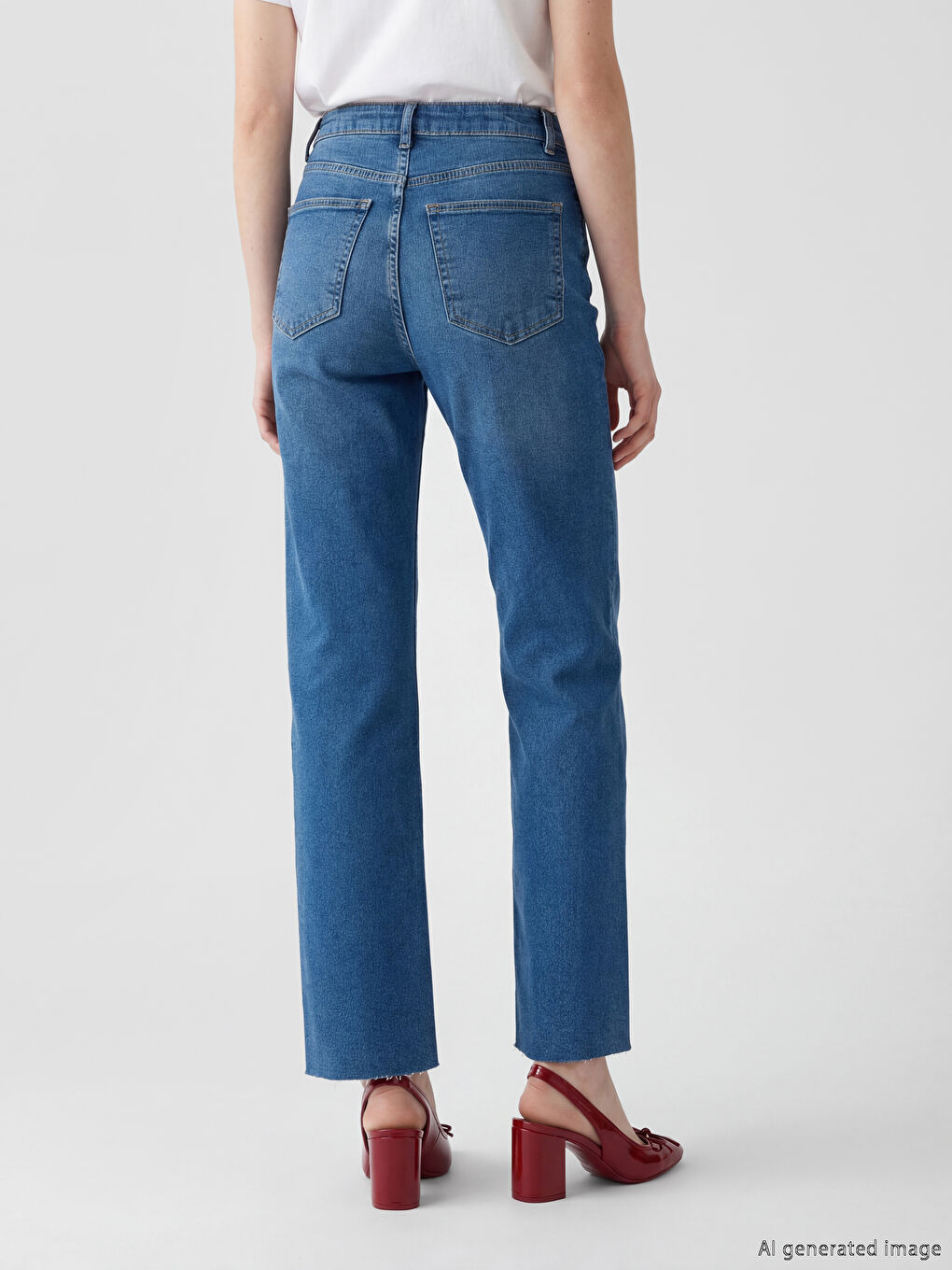 Straight Fit Women's Jeans-3