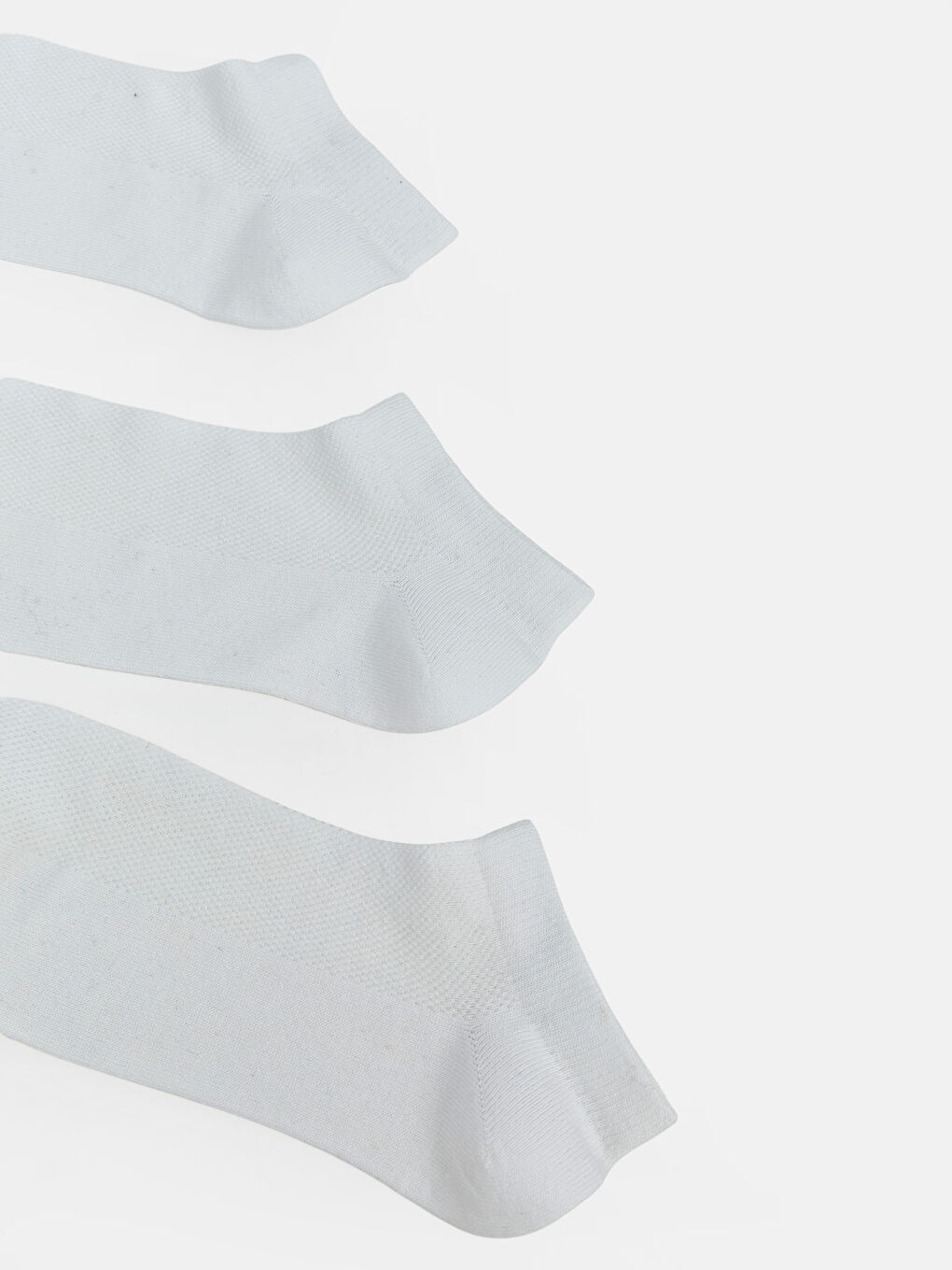 Beyaz Erkek Patik Çorap 3'lü-1