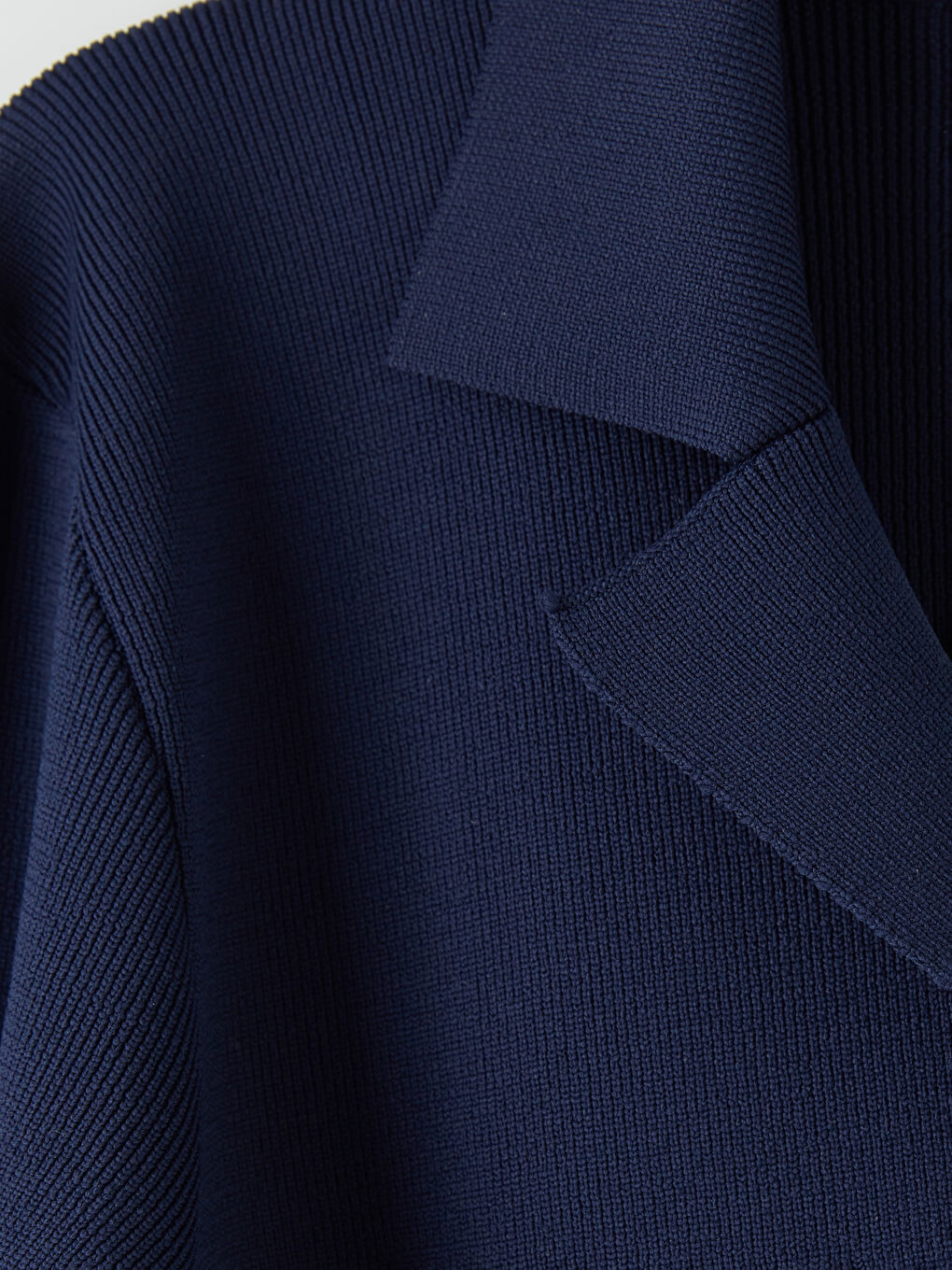 Lacivert Polo Yaka Kadın Triko Hırka-7