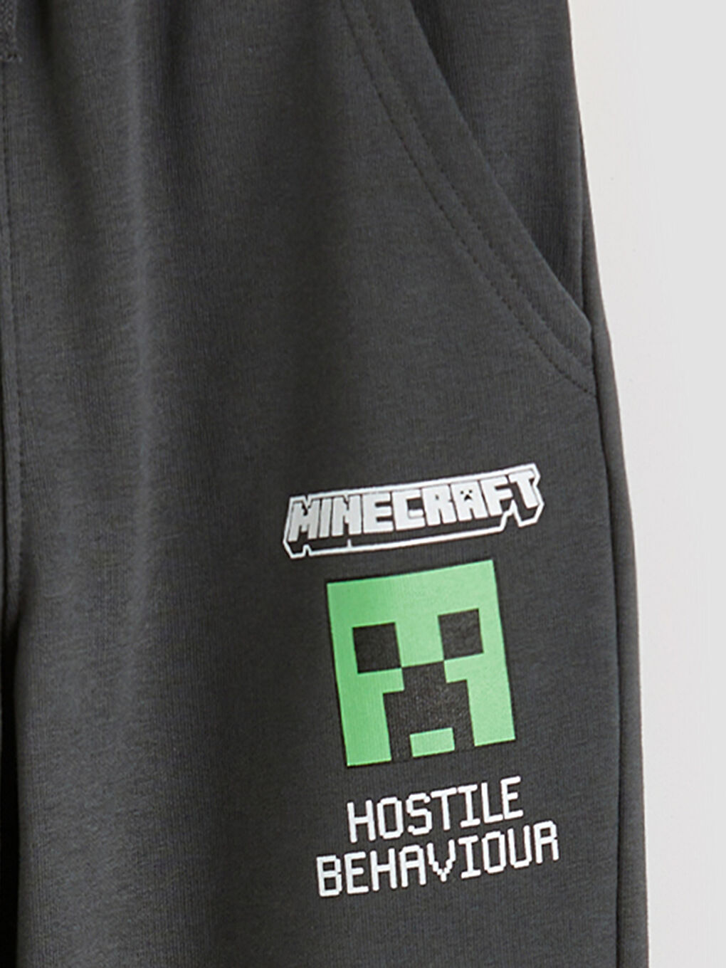 Antrasit Minecraft Lisanslı Erkek Çocuk Jogger Eşofman Altı-2