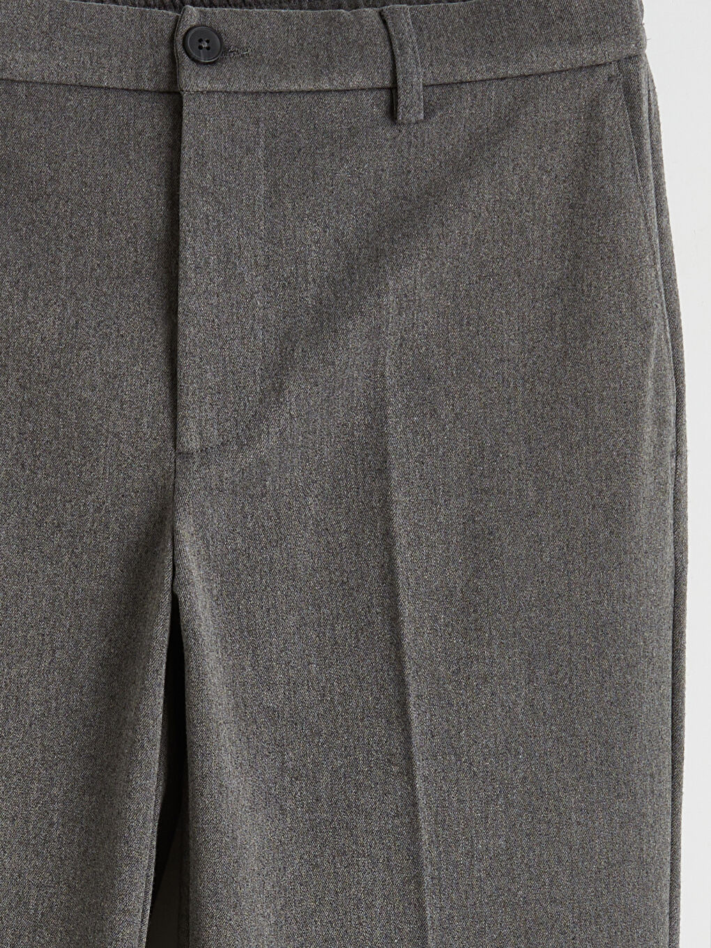 Gri Standart Kalıp Gabardin Erkek Pantolon-2