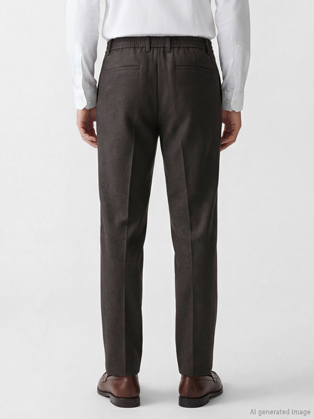 Antrasit Standart Kalıp Gabardin Erkek Pantolon-2