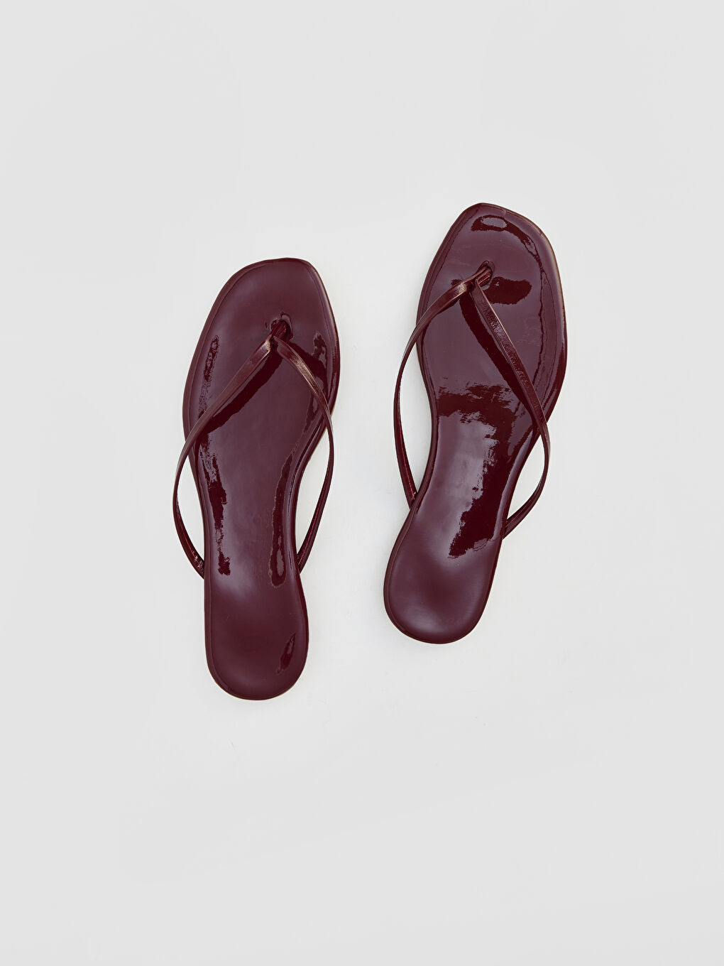 Bordo Parmak Arası Kadın Terlik-2