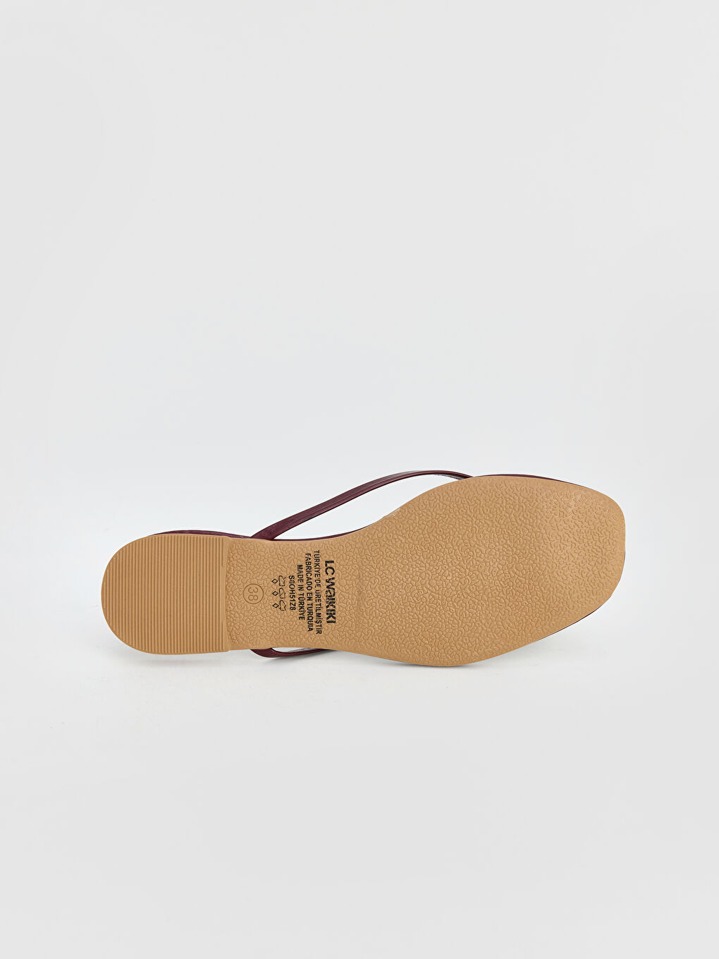 Bordo Parmak Arası Kadın Terlik-4