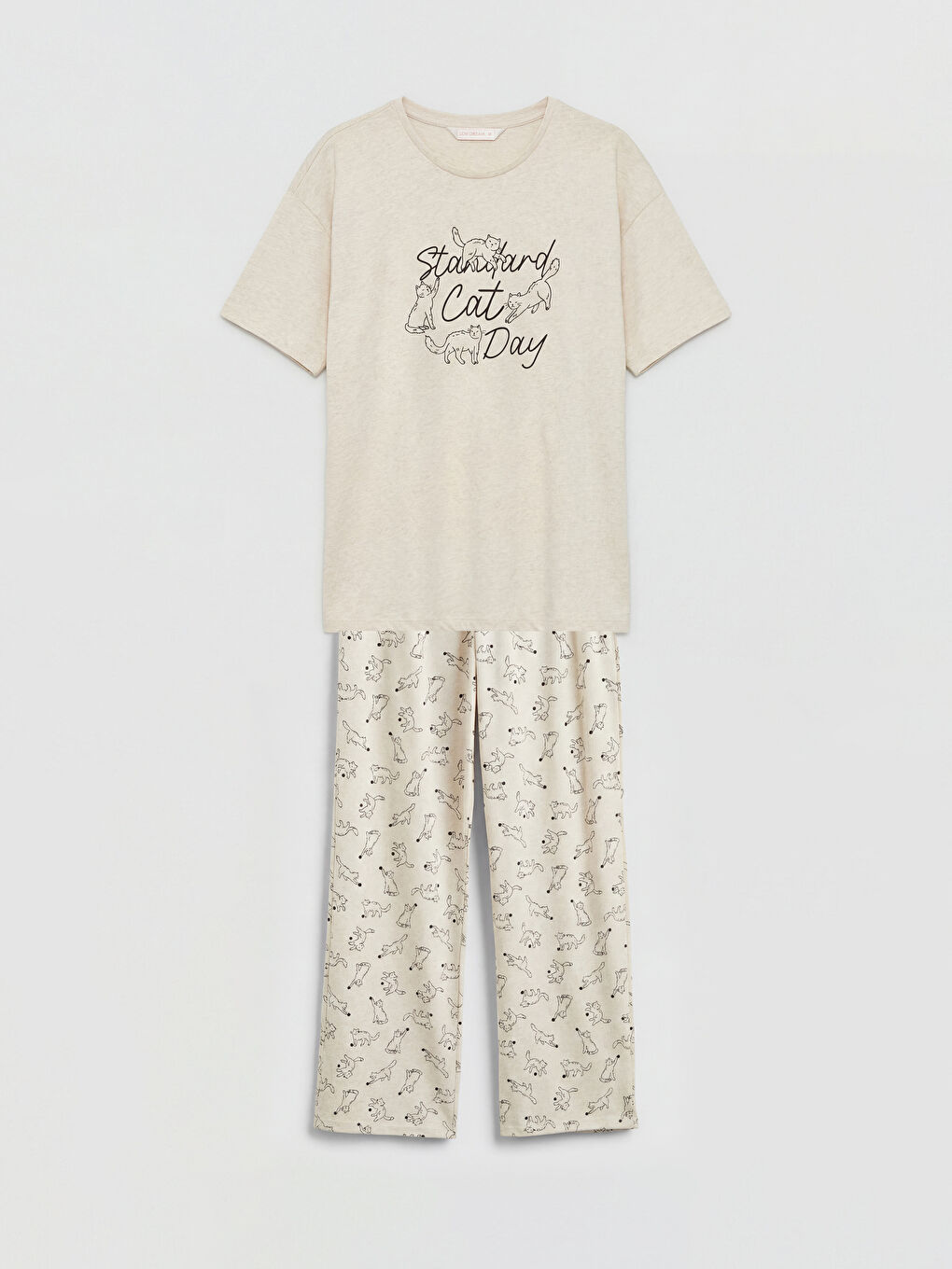 Crew Neck Printed Women's Pyjamas Set-4