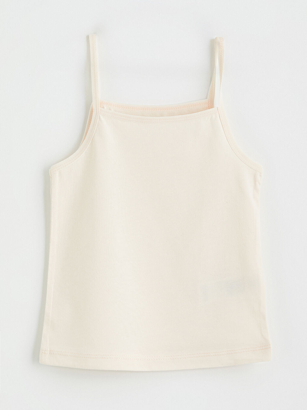 Pembe Kare Yaka Kız Çocuk İp Askılı Atlet 5'li-2