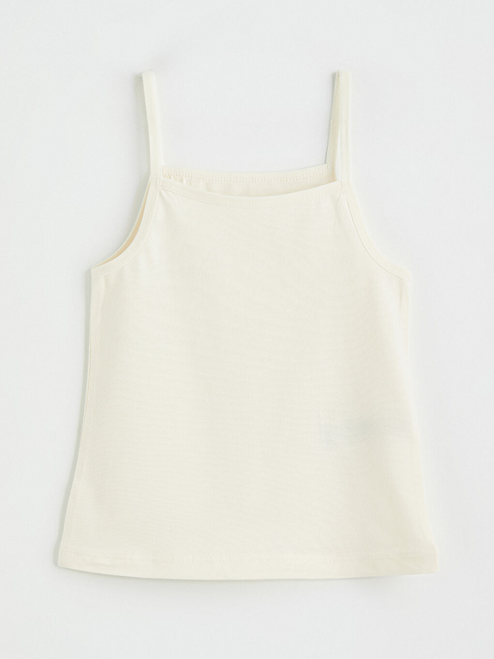 Pembe Kare Yaka Kız Çocuk İp Askılı Atlet 5'li-3