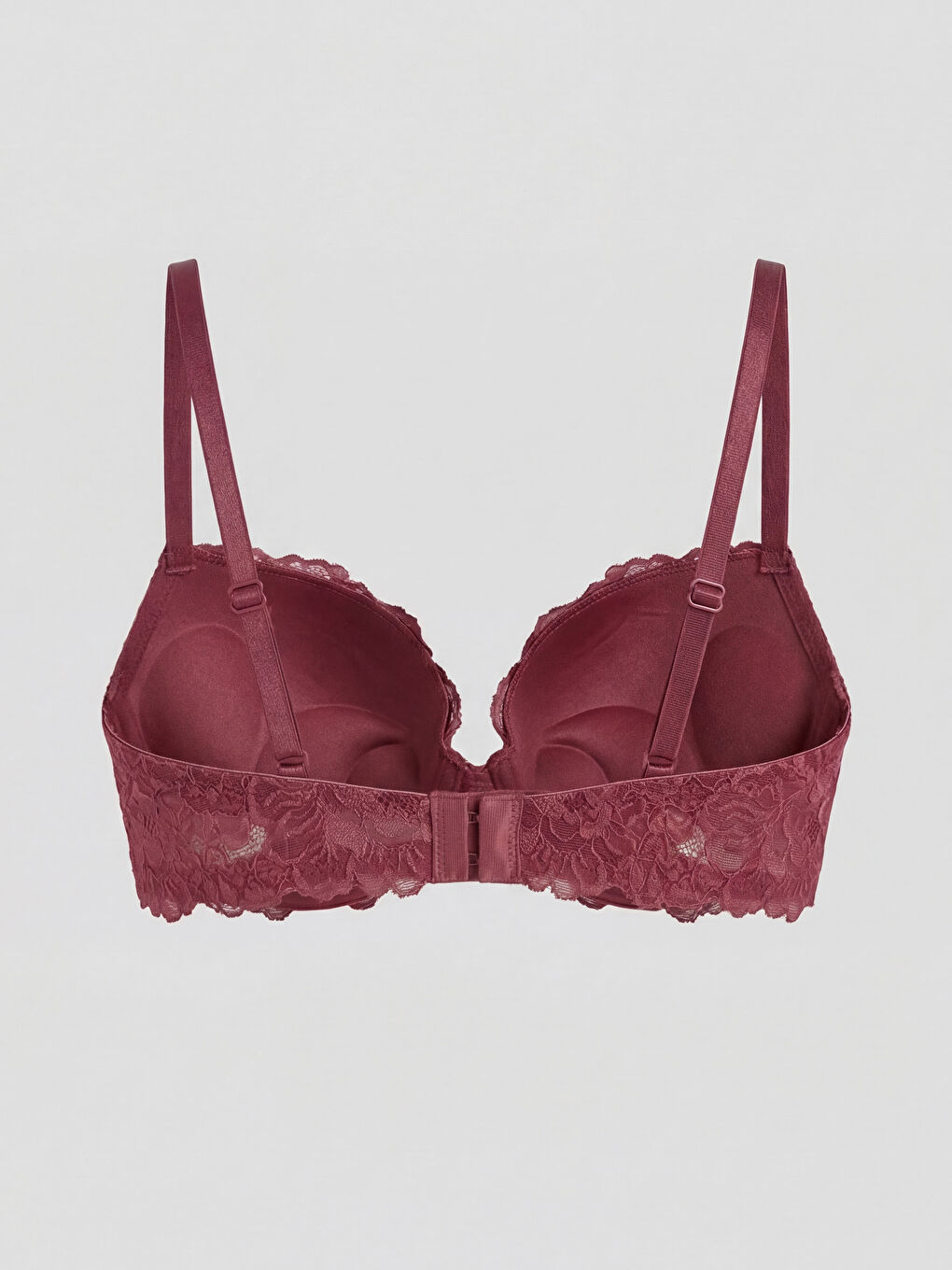 Pembe Balenli Dolgulu Dantelli Tişört Sütyen-1