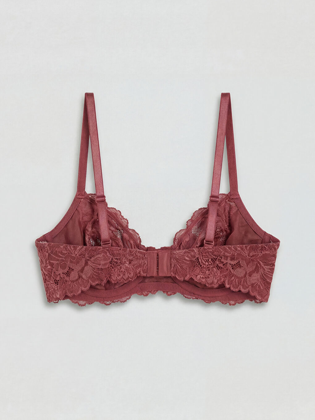 Pembe Balenli Dolgusuz Dantelli Tişört Sütyen-1