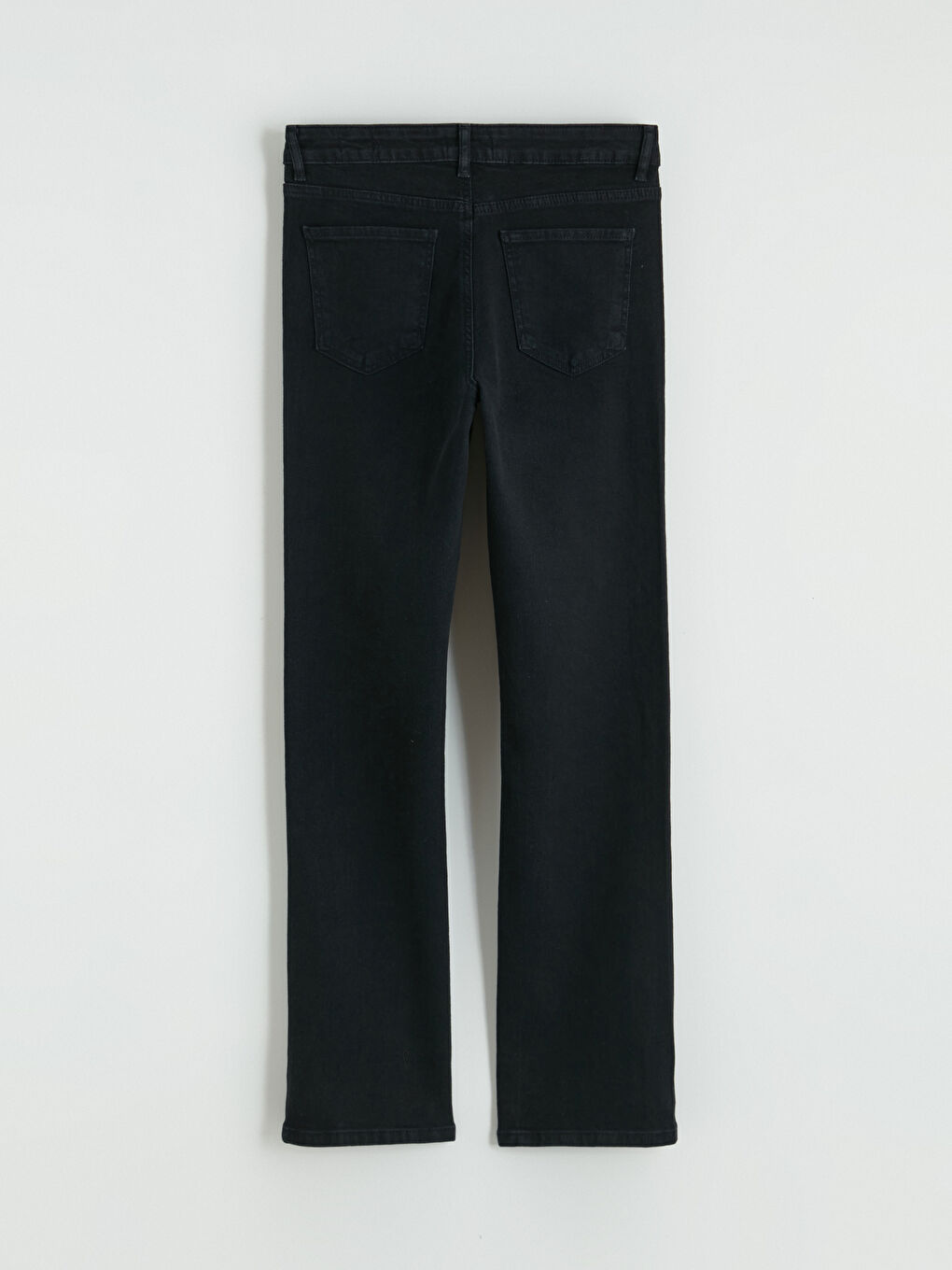 Siyah Normal Bel Straight Fit Kadın Jean Pantolon-3