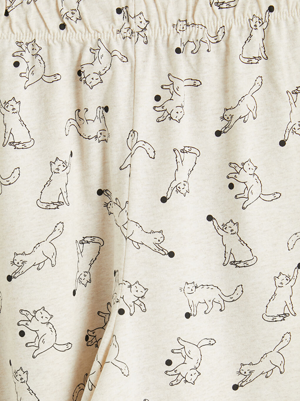 Karışık Bisiklet Yaka Baskılı Kadın Şortlu Pijama Takımı-6