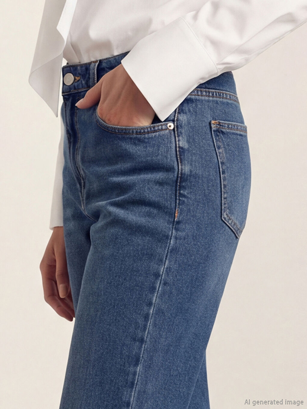 İndigo Straight Fit Kadın Jean Pantolon-2