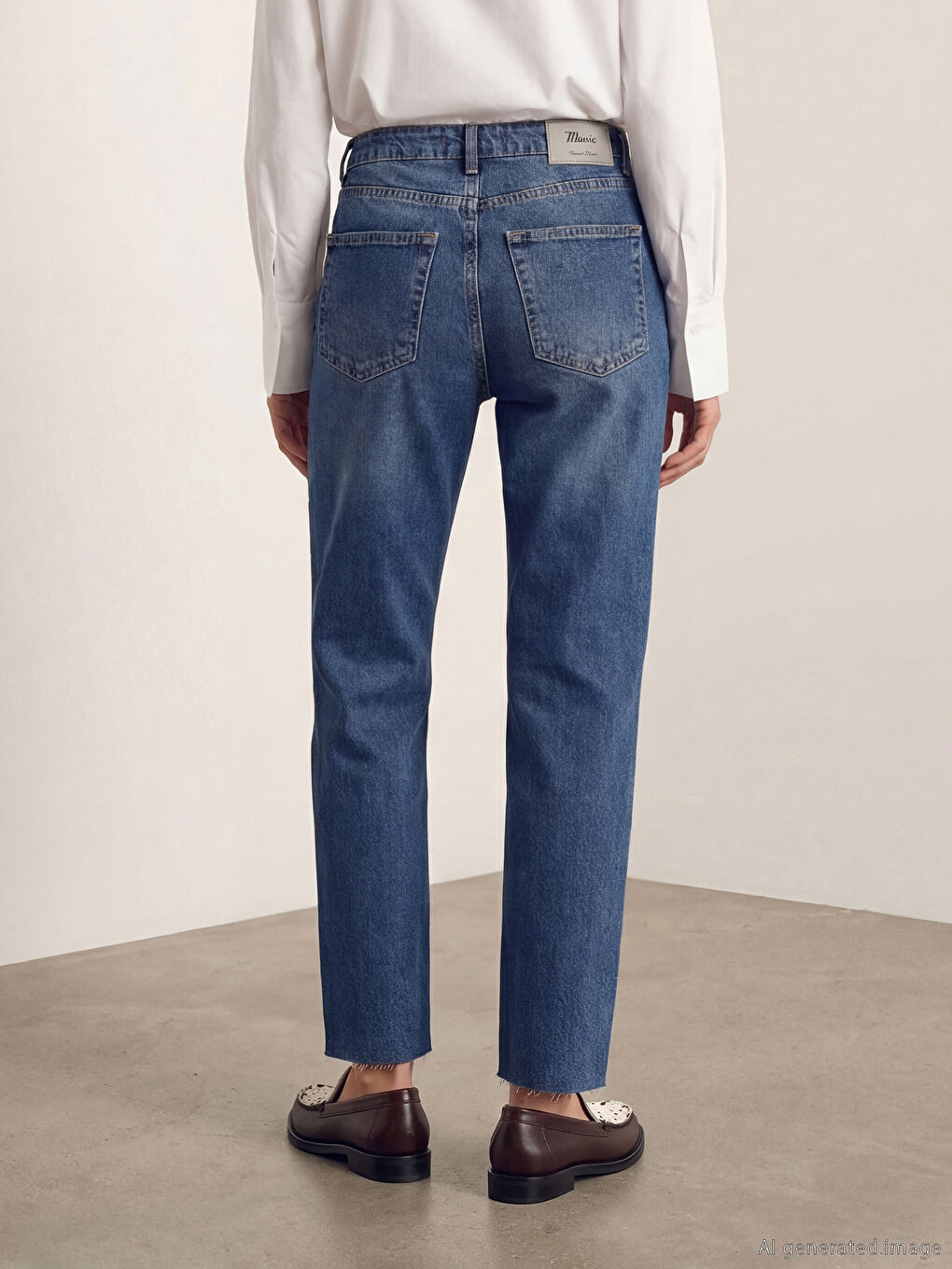 İndigo Straight Fit Kadın Jean Pantolon-3