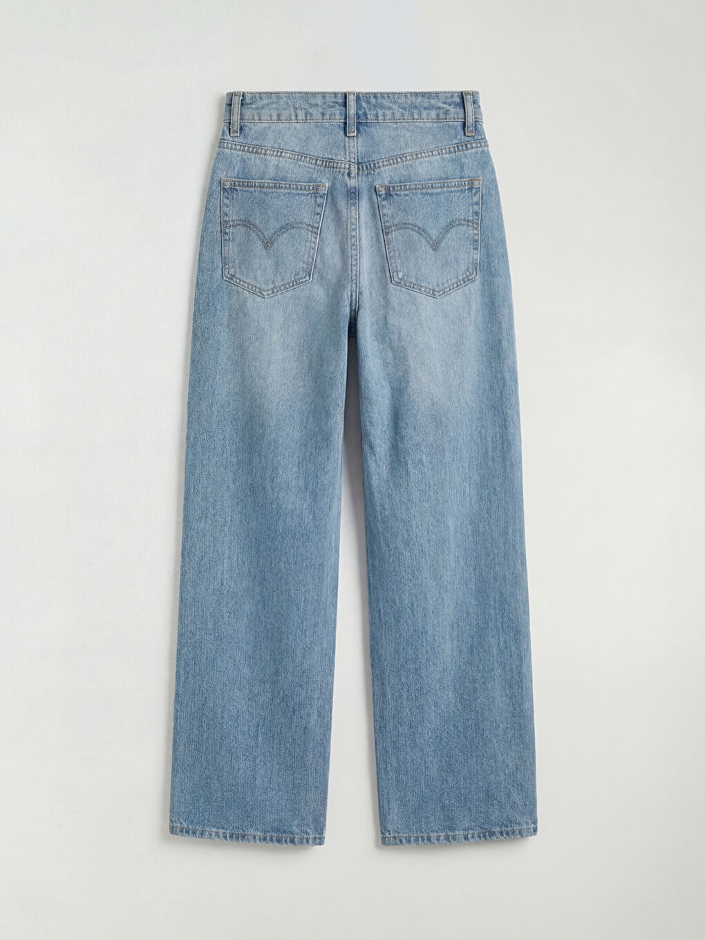 İndigo Wideleg Fit Kadın Jean Pantolon-1