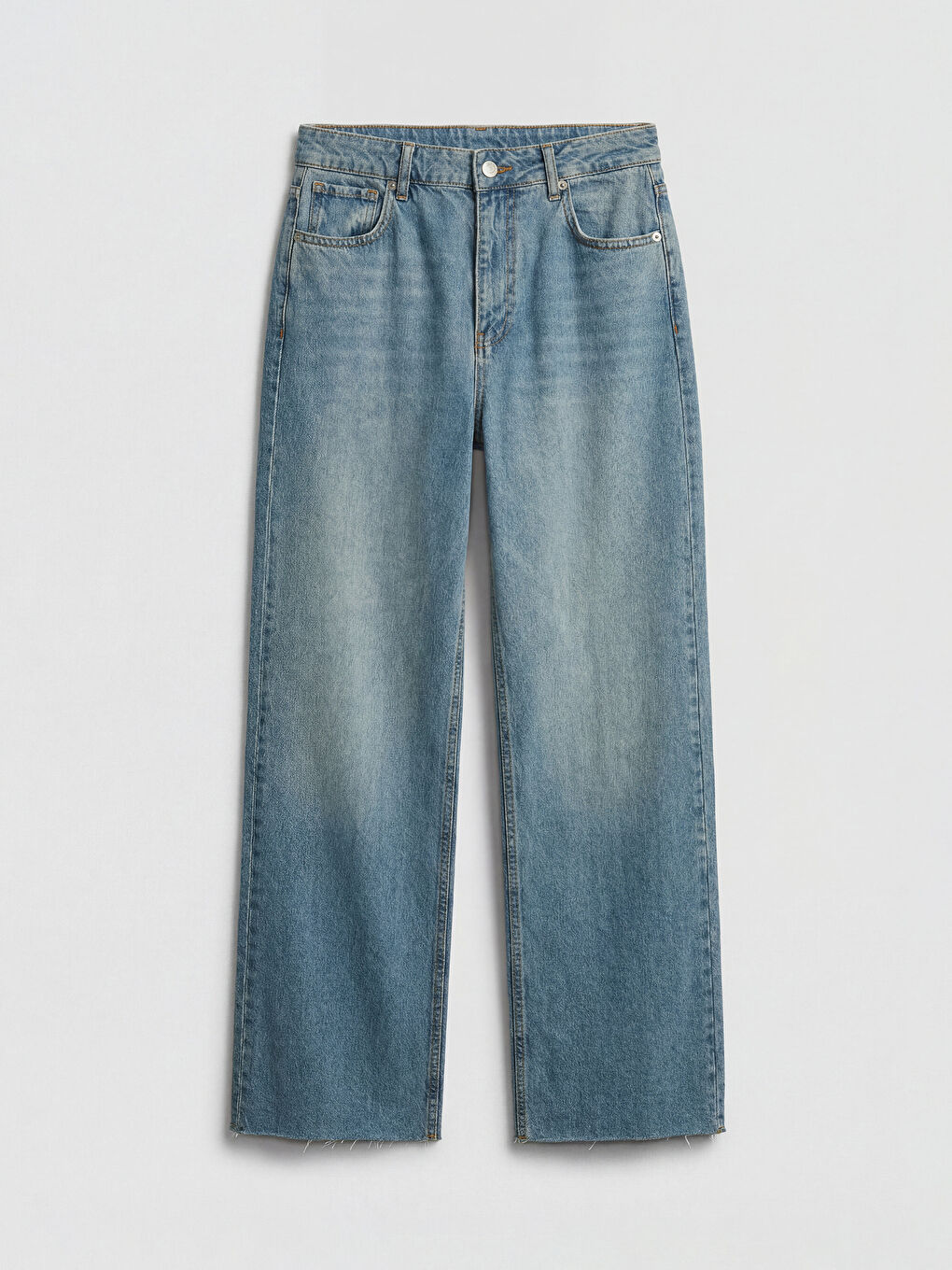 İndigo Wideleg Fit Kadın Jean Pantolon-6