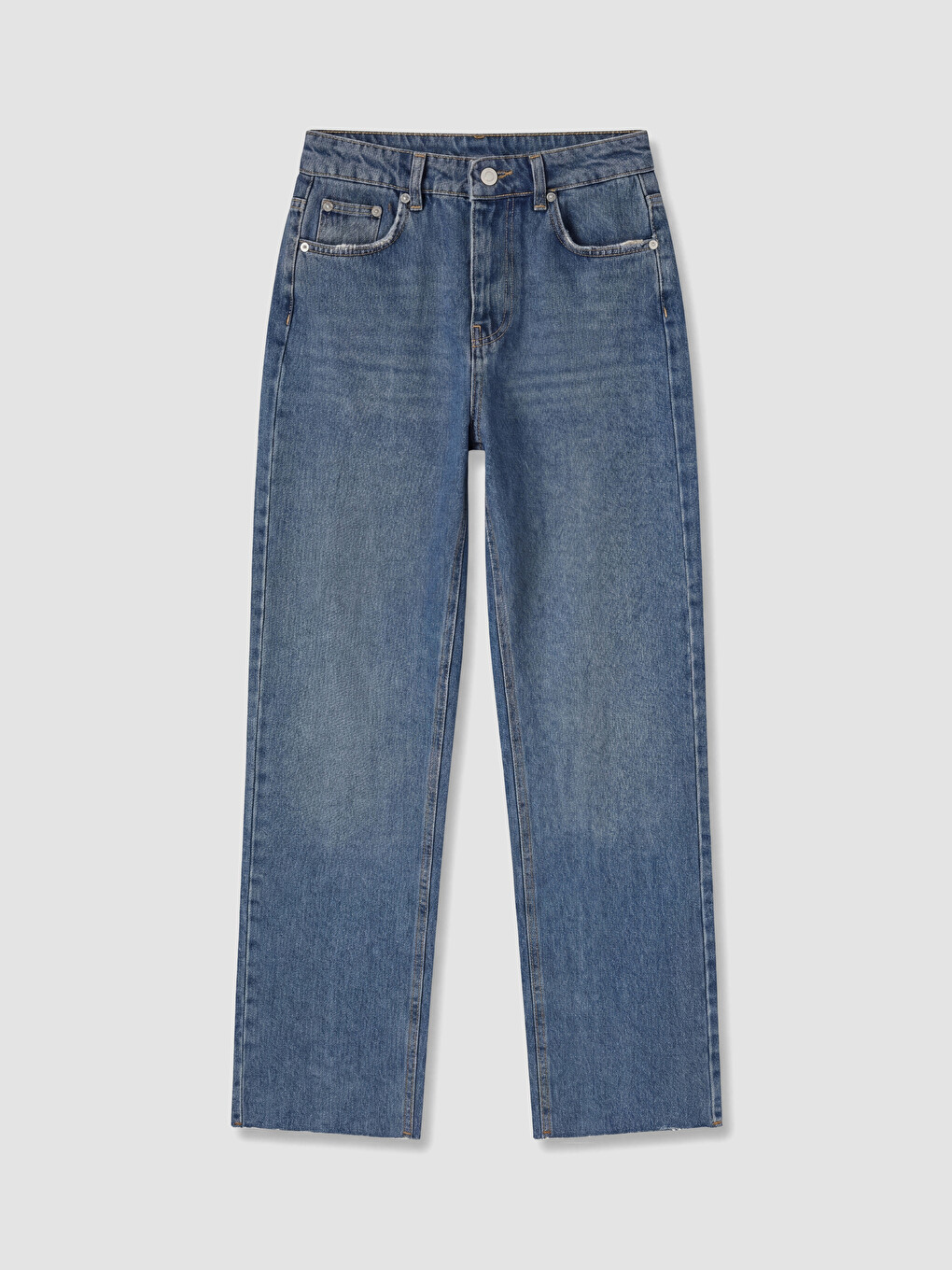 İndigo Wideleg Fit Kadın Jean Pantolon