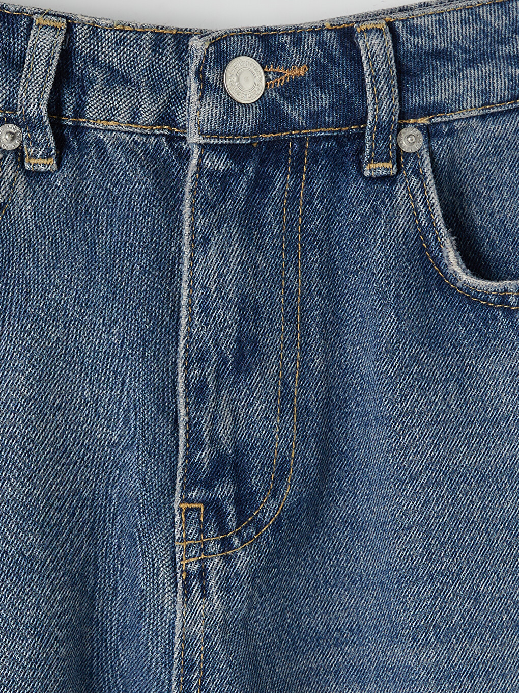 İndigo Wideleg Fit Kadın Jean Pantolon-1