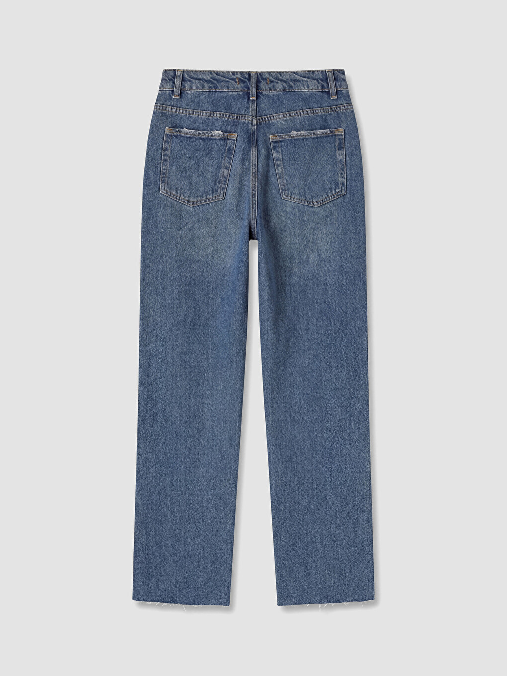 İndigo Wideleg Fit Kadın Jean Pantolon-2