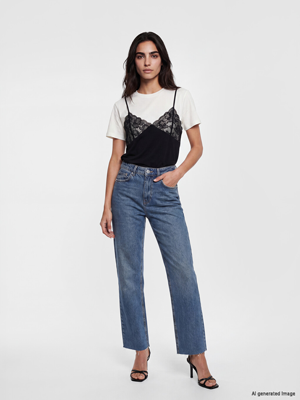 İndigo Wideleg Fit Kadın Jean Pantolon