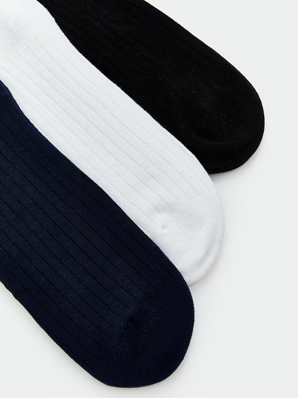 Siyah Fitilli Erkek Patik Çorap 3'lü -1