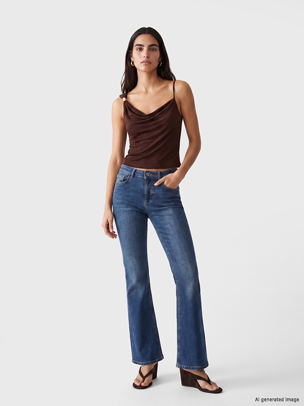 Bluza Sa Dekolteom Sa Naborima I Bretelama-1